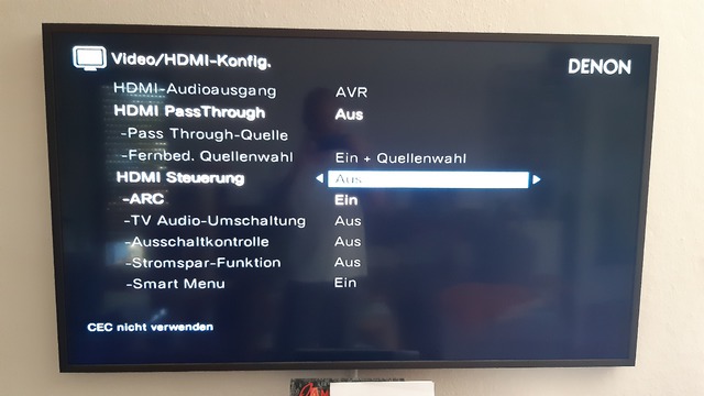 Fernseher HDMI-Konfig.