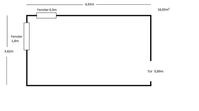 Raum 16,83m²