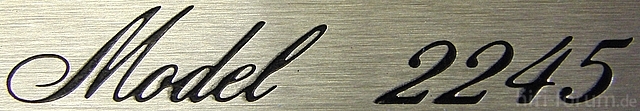 Marantz 2245 engraved face (Detail)