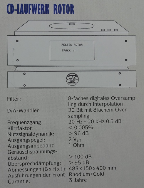 Restek Rotor Specifications