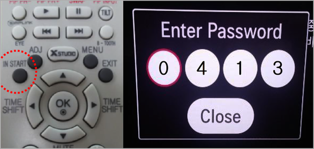 LG OLED IN START Service Remote Picture