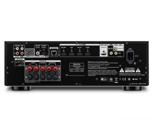 DENON AVR 1713 REAR