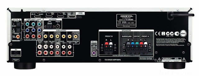 Onkyo TX SR309 Anschlussfeld