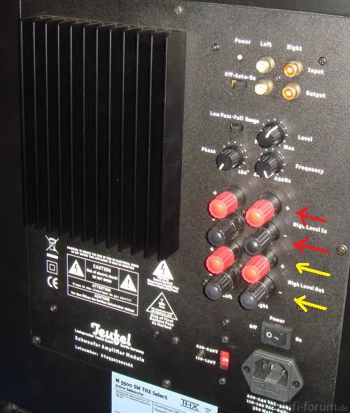 Teufel S5 Sub Anschlussfeld 2