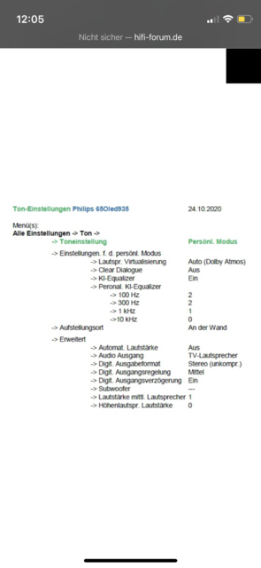 Ton Einstellungen