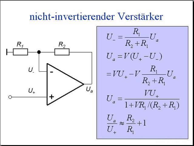 nichtinvertierender Verstrker