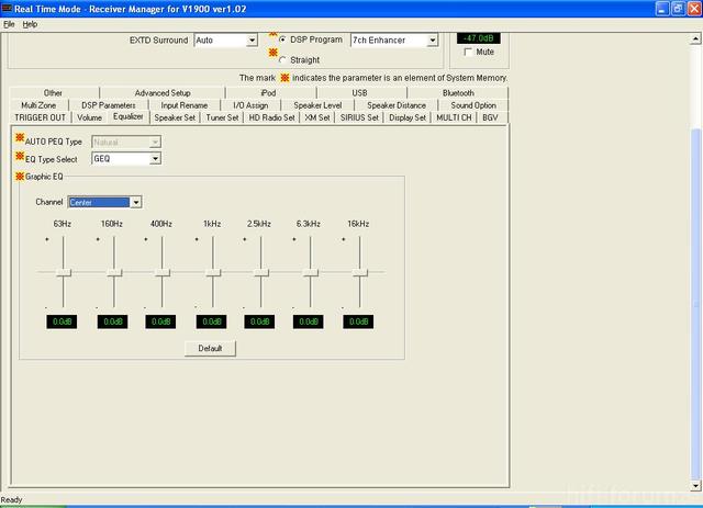 Yamaha RX-V1900 Receiver Manager