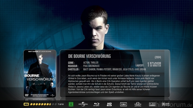 Bourne [2], Die Verschwörung Mkv Sheet