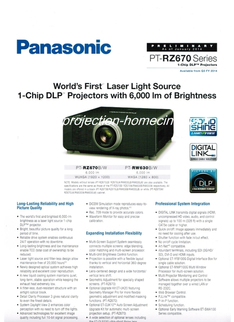 PANASONIC PT-RZ670