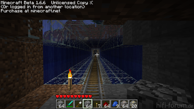 Unterwassertunnel in Minecraft