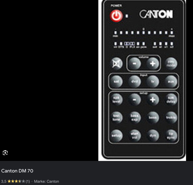 Canton DM 70 Digital Movie Fernbedienung
