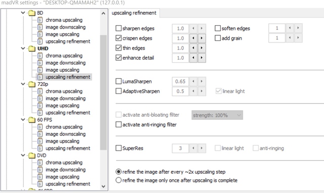 Upscaling Refinements