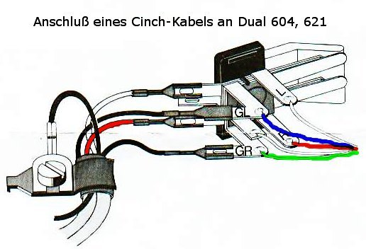 Dual Plattenspieler Umbauanleitung Von DIN  Auf Cinch Kabel 604