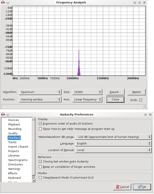 Audacity FFT Variable Range