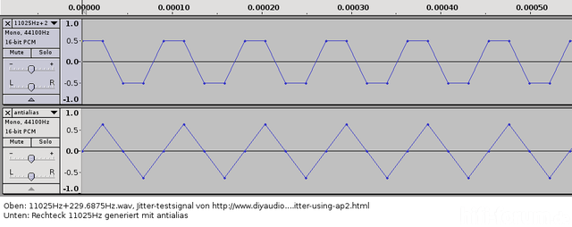 Jitter Rechteck 11025Hz