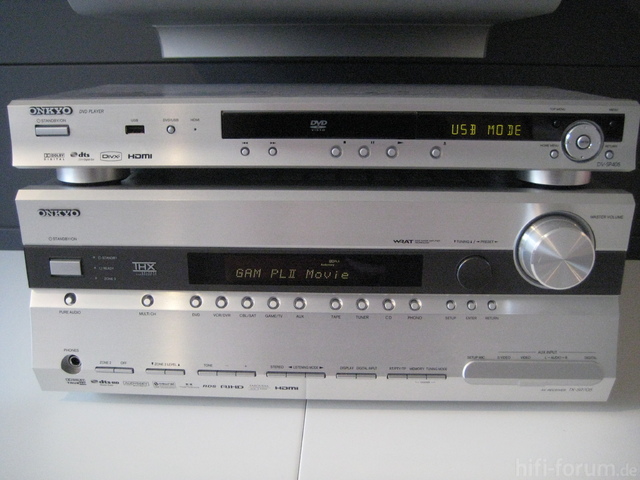 Onkyo AV-Receiver TX-SR705 Kompl. Mit Onkyo DV SP 405 DVD-Player