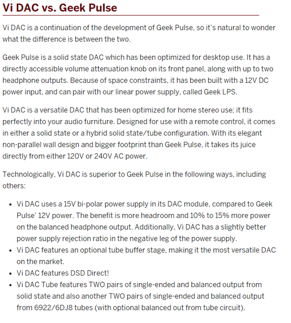 Unterschiede zw. Vi DAC und Geek Pulse