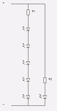 LED-Schaltung Fuer Lehrzwecke