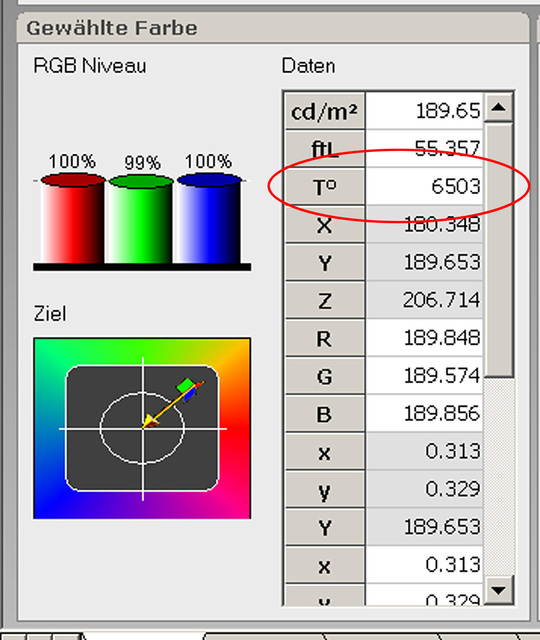10 HCFR RGB Niveau Nach Der Kalibrierung