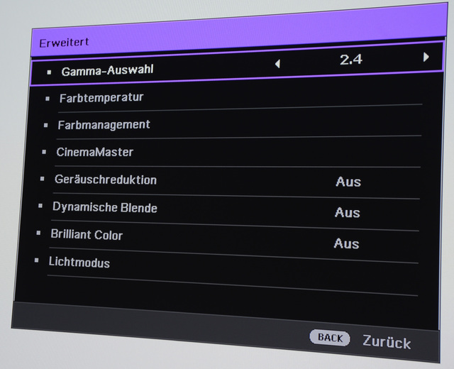 BenQ W11000 - Mens - Bild-Erweitert