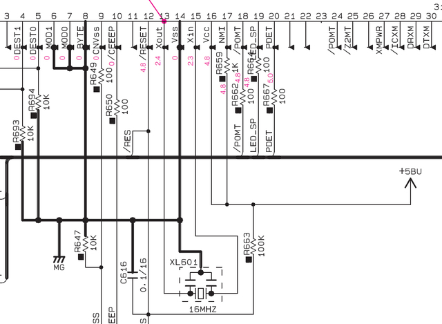 Yamaha A-S700 CPU Board Quarz X-Out