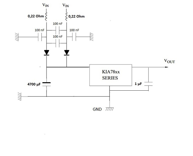 Sherwood Netzteil KIA7812AID Nachbildung