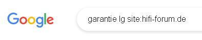 LG Garantie Google