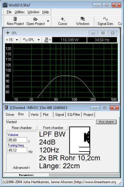 Mivoc 15\" 11600415 85L BR