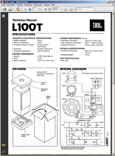 Screenshot  JBL L100T