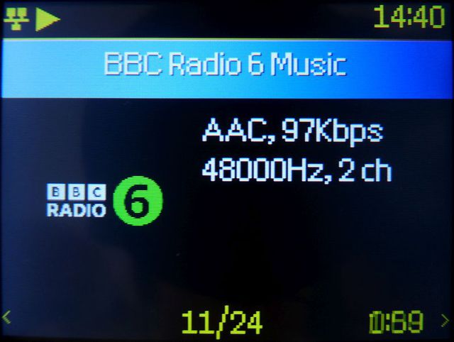BBC Radio 6 Music Internetradio Auf Skytune-Gerät