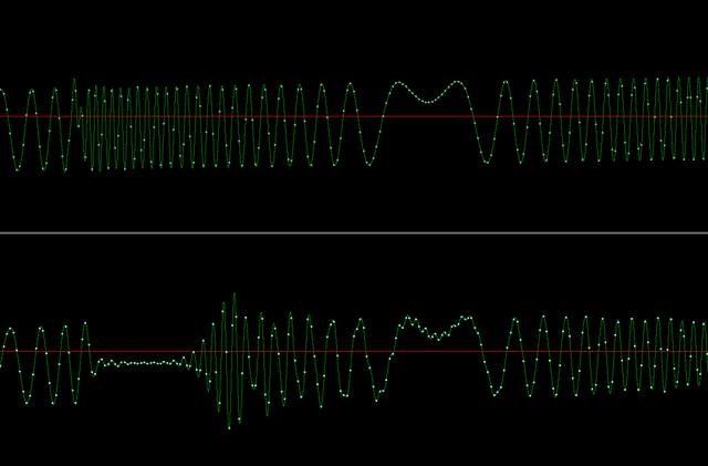 FM Sweep Original Und Nach Tiefpass