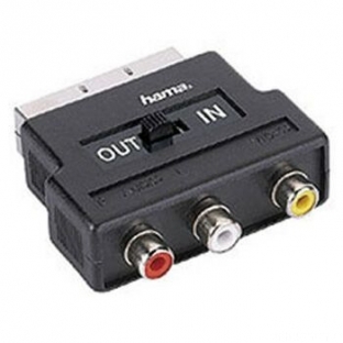 HamaVideo Adapter3Cinch Kupplungen 1xVideo AudioLu R  Scart St 