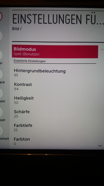 LG 55UF8409 Game-Settings