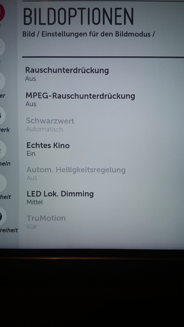 LG 55UF8409 ISF-Bildeinstellung