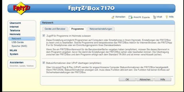 7270 UPnP übertragen