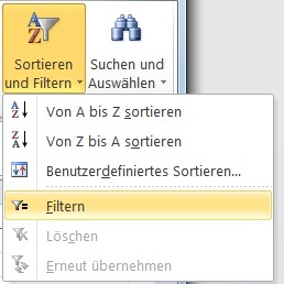 Excel-Filter