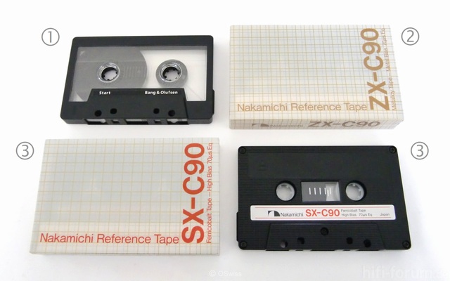 B&O, Nakamichi Audio Cassettes - Copyright OSwiss