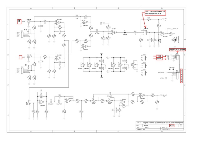 Schaltplan Magnat 201a/301a - 1 (mit Ergänzungen)