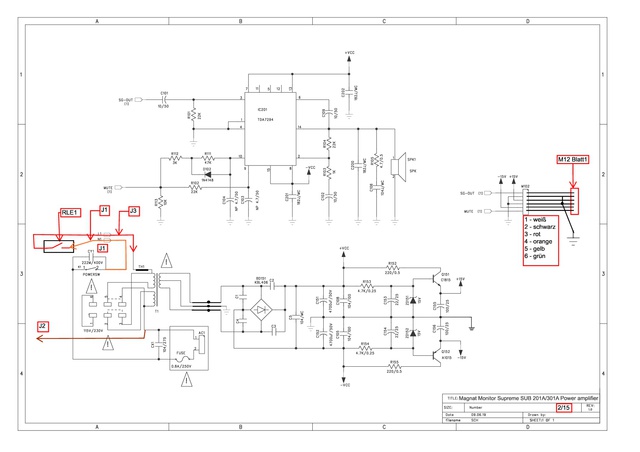 Schaltplan Magnat 201a/301a - 2 (mit Ergänzungen)