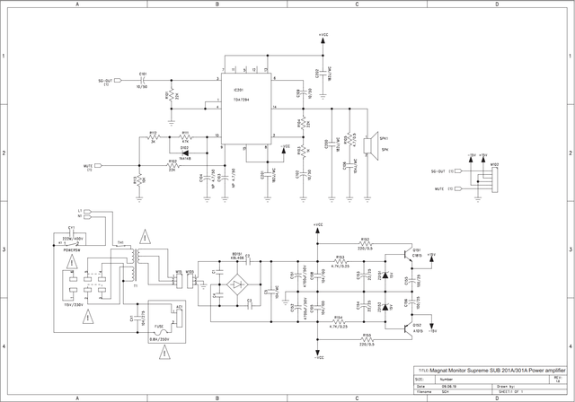 Schaltplan Magnat 201a/301a - 2