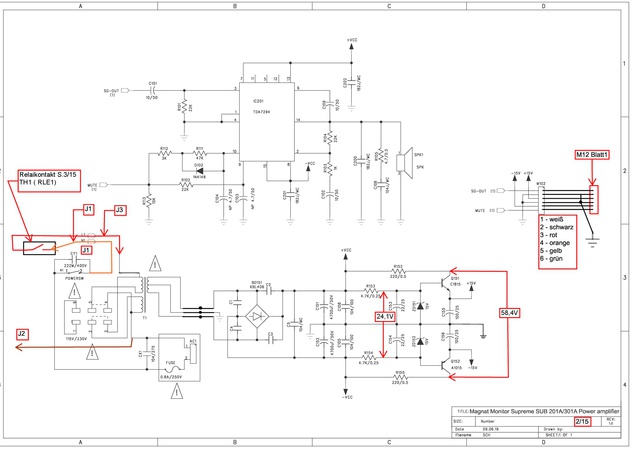 Schaltplan Magnat 201a/301a - 2