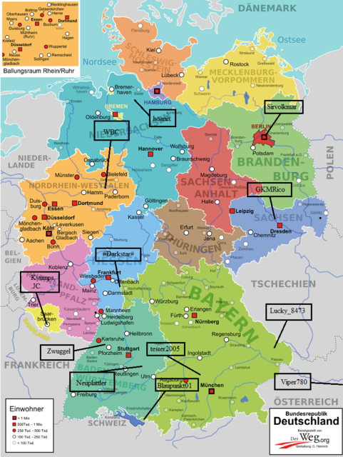 Deutschlandkarte Vinyl 2018