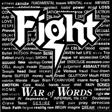 Fight War Of Words Front