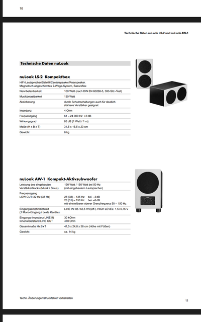 NULOOK Technische Daten