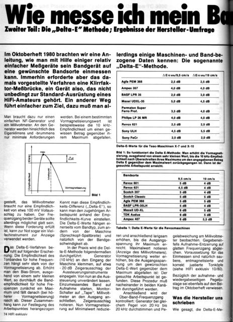 Delta-E-Einmessung