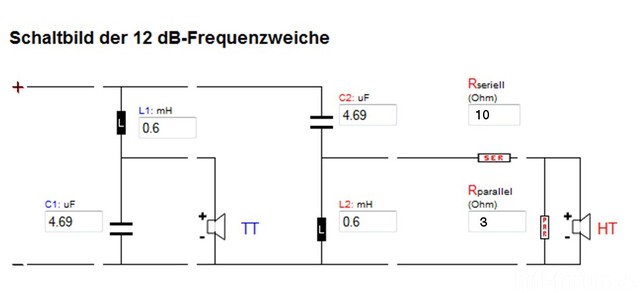 Schaltplan Von Frequenzweiche