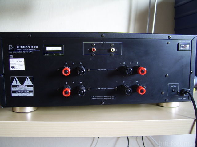 Luxman M-363 Rückseite