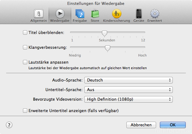 Itunes Einstellungen Für Bitgenaue Ausgabe