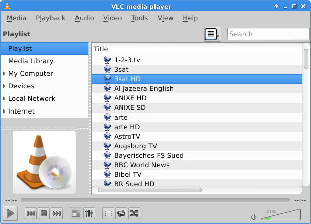 Screenshot VLC Linux