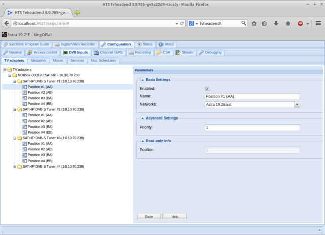 Tvheadend Konfigurieren 2